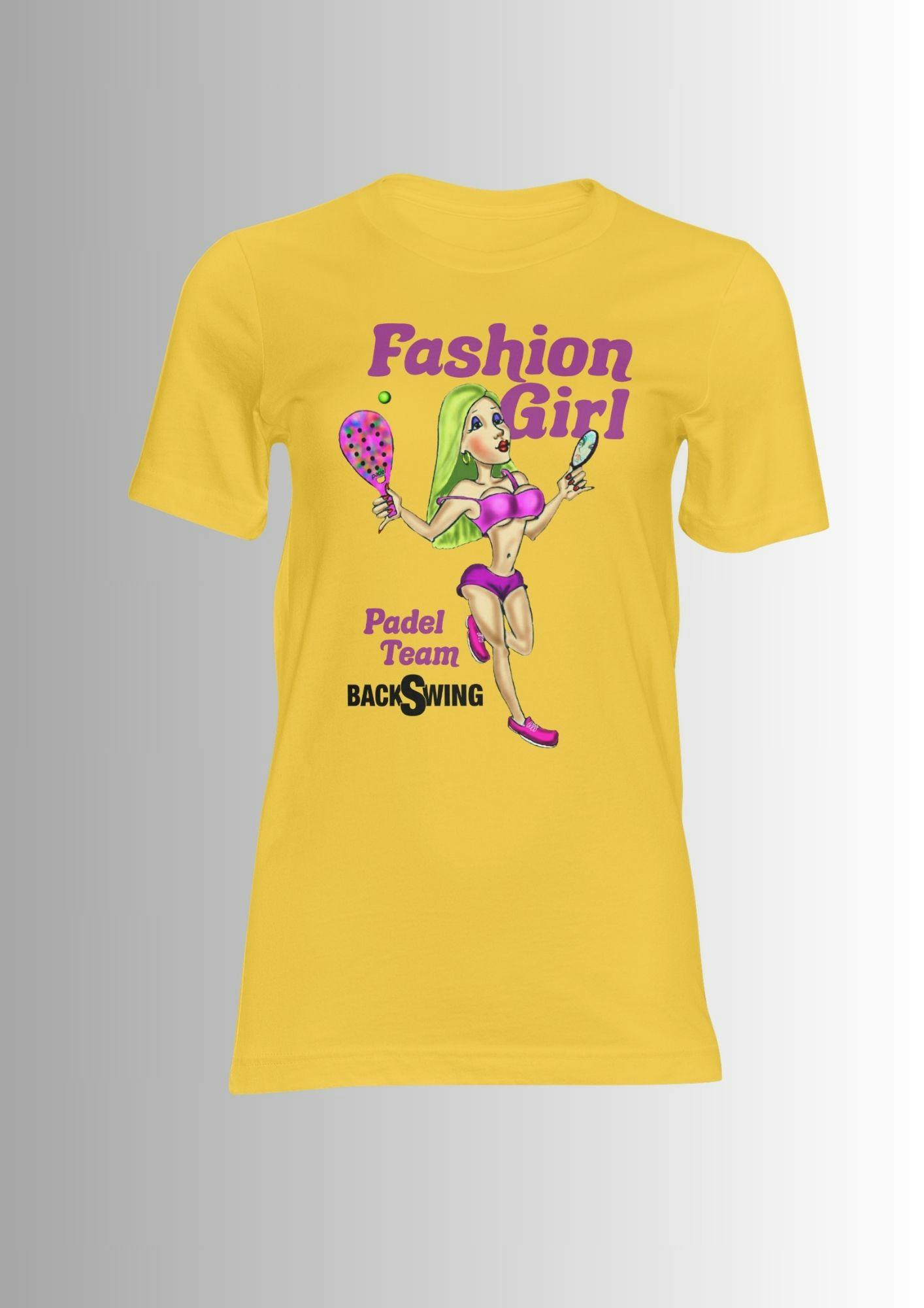 Camisetas Hombre Fashion Girl Model D - #FDCA31, Front