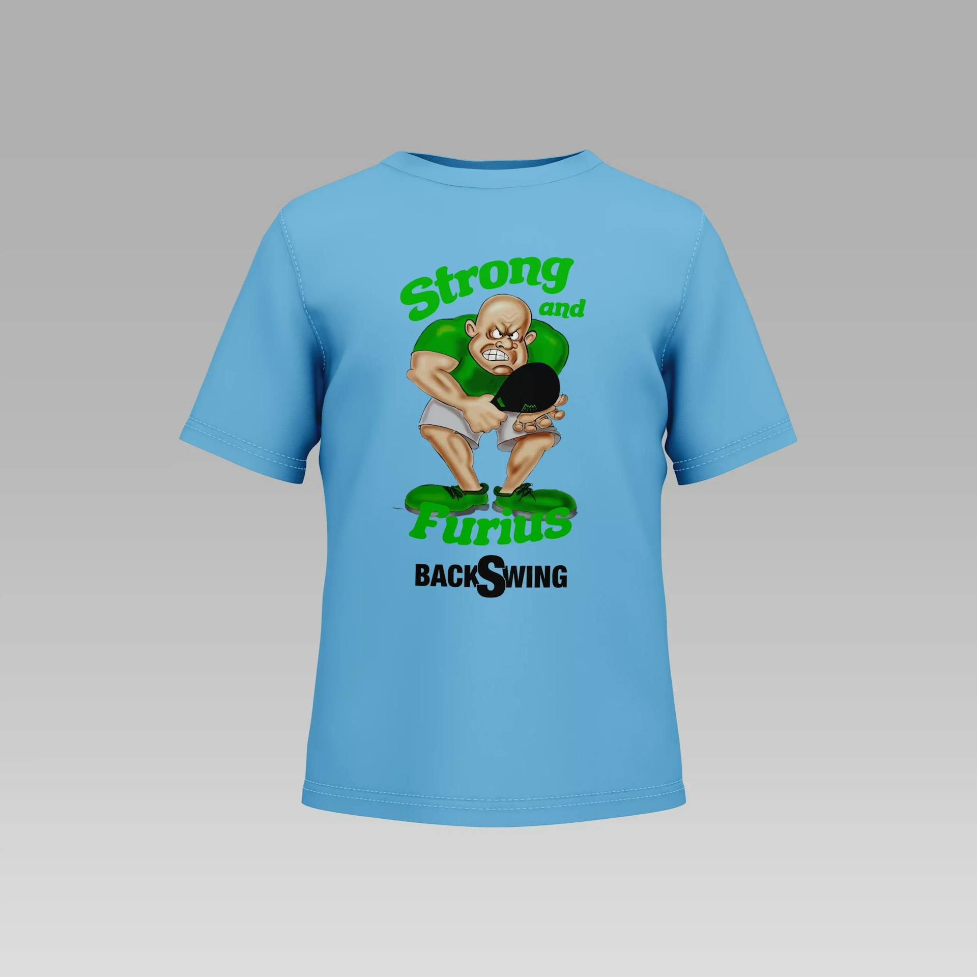 Camisetas Niños Strong & Furius Model D - #76BFE8, Front