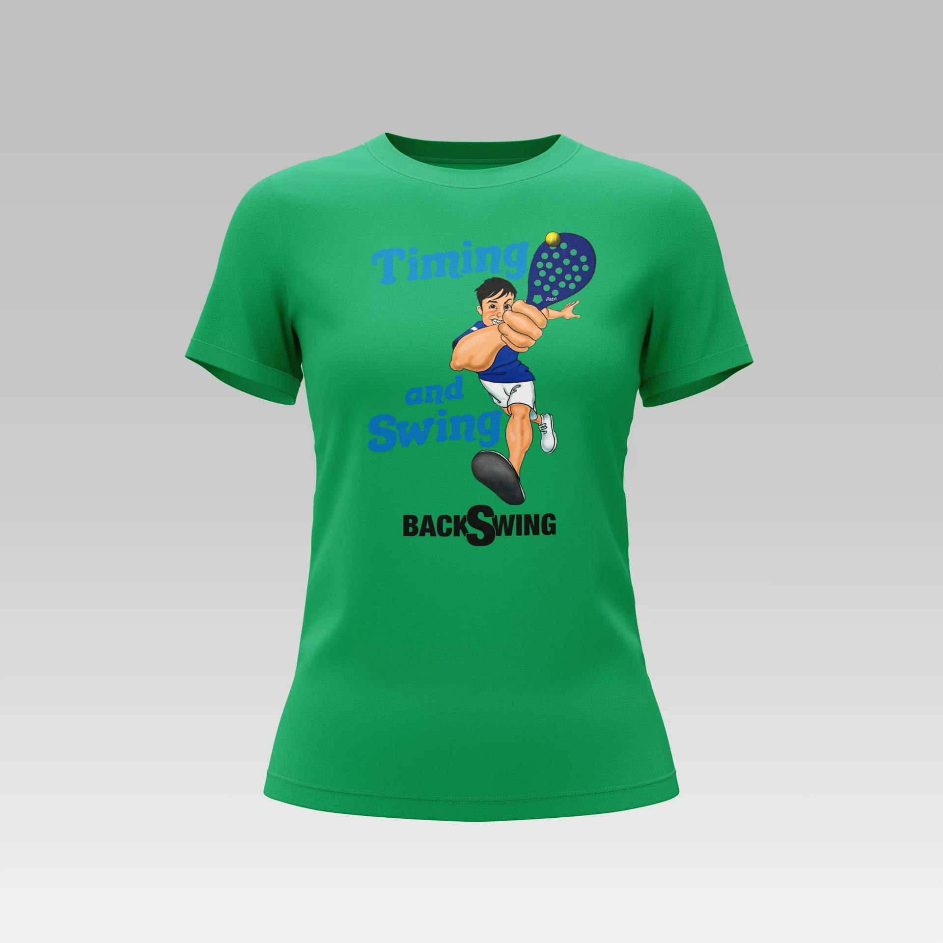 Camiseta Mujer Timing Model D - #009B52, Front