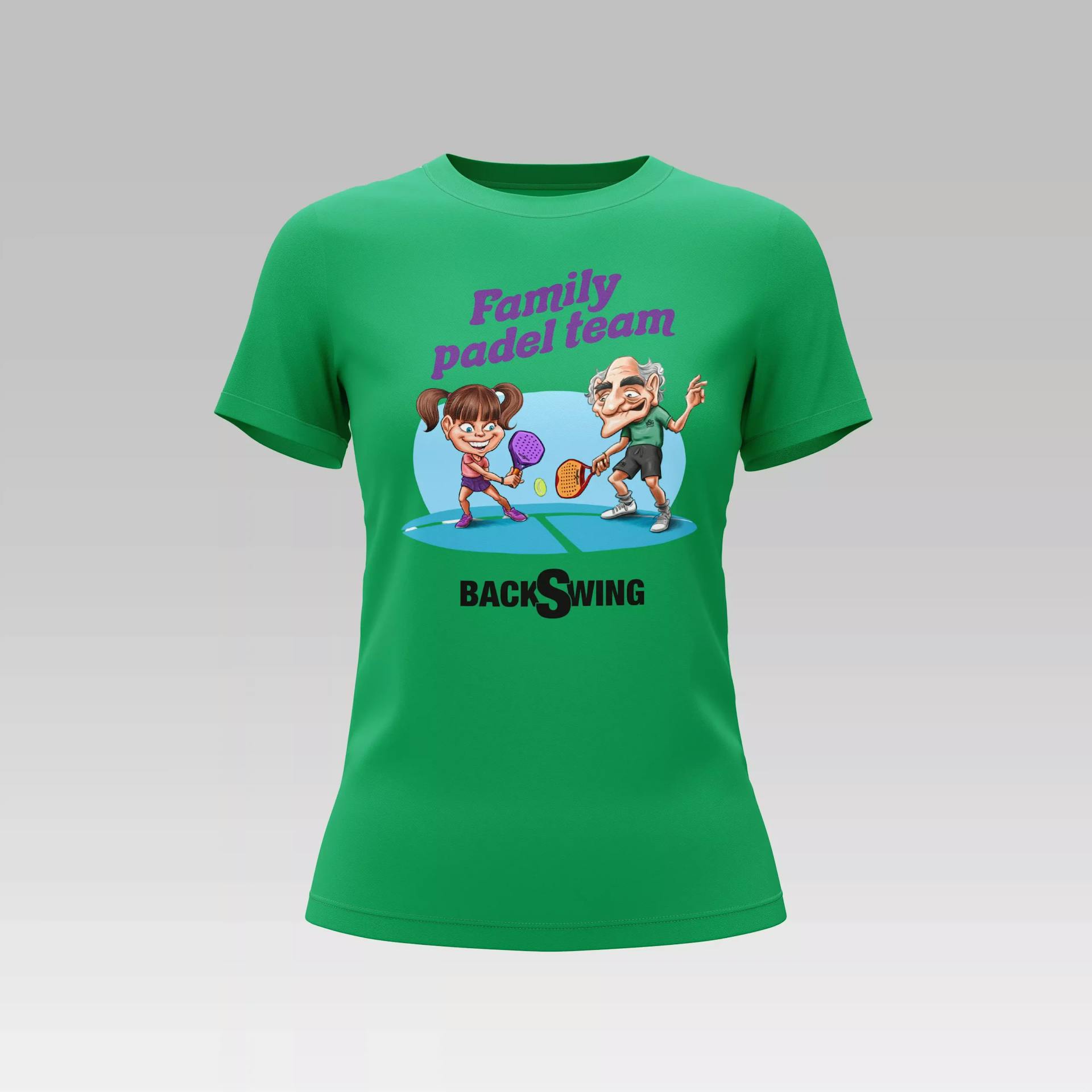 Camiseta Mujer Family Model D - #009B52, Front