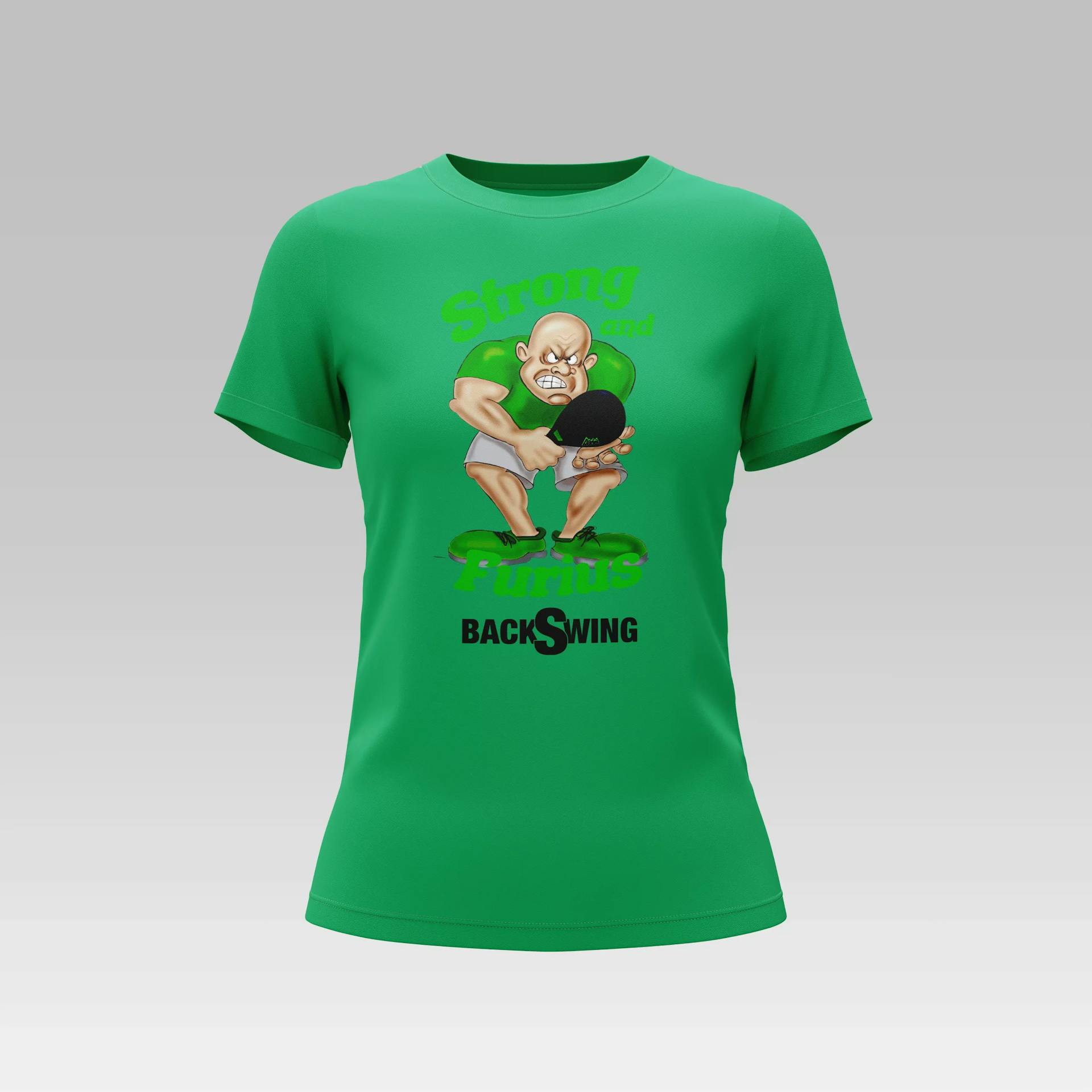 Camiseta Mujer Strong & Furius Model D - #009B52, Front